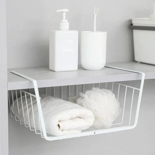 metal hanging storage basket for workspace and storage - vue 3 sur 18