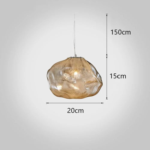 Nordic cloud blown glass pendant light for restaurant bar and home - vue 12 sur 12