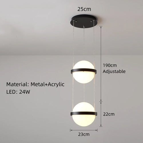 Modern nordic chandelier with hanging led flower pot - vue 11 sur 18