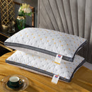 Full Sky Star Embroidered Fiber Pillow Core for Neck Protection, Quick Rebound, Not Easy to Deform, Not Collapse