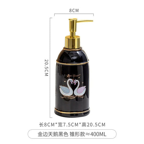 ceramic soap dispenser for shower gel and disinfectant - vue 17 sur 30