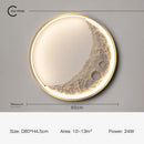 Decorative dimmable LED moon wall light