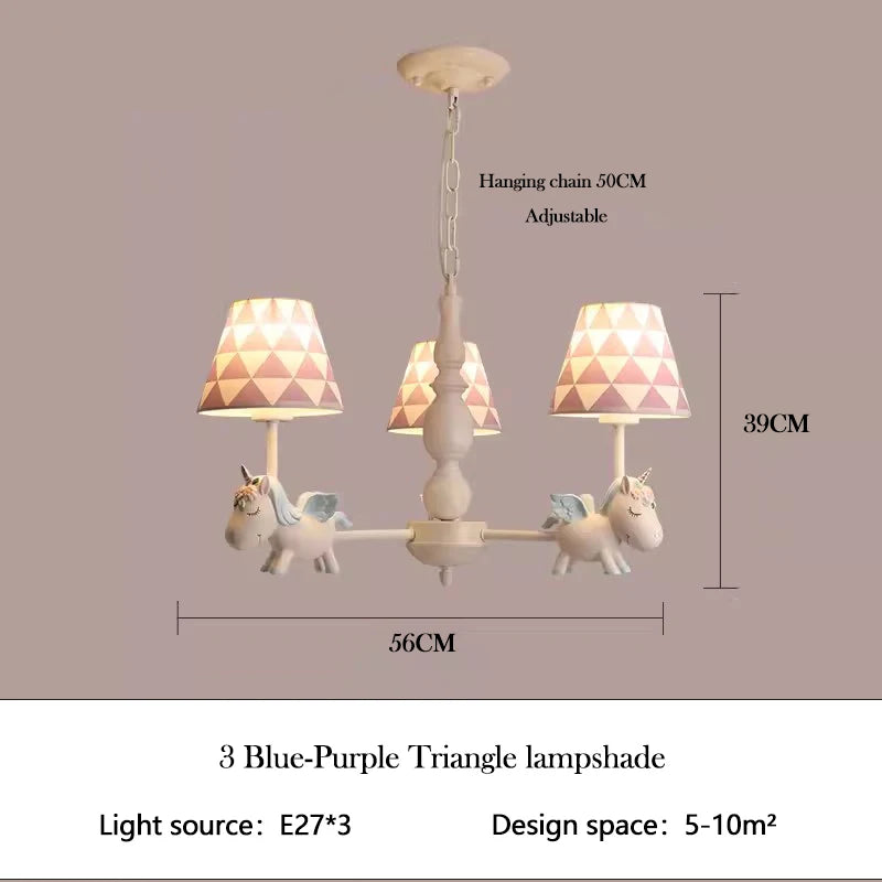 Nordic style rotating LED children’s chandelier, romantic and cosy - vue 10 sur 24