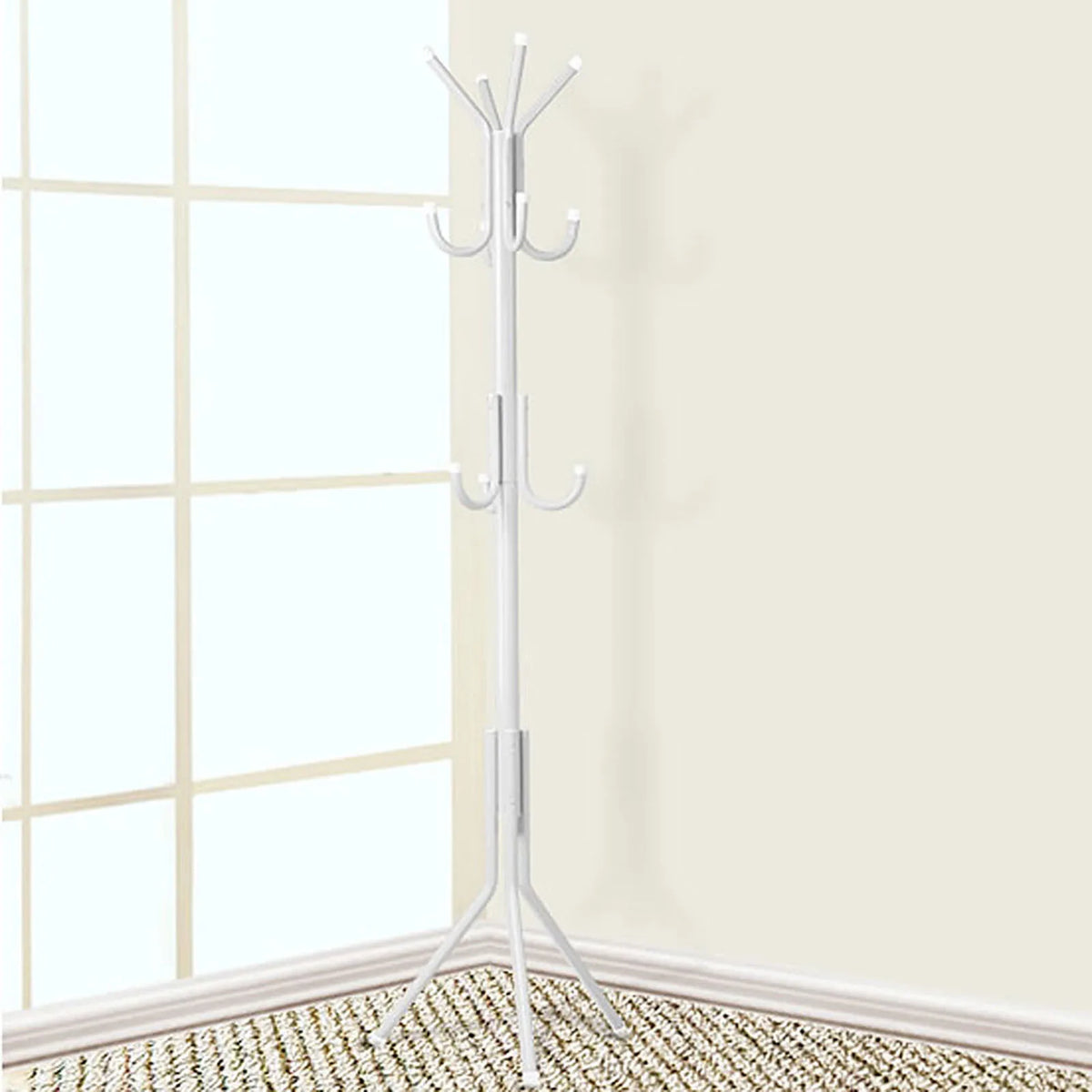 metal coat rack with hooks for clothes and accessories