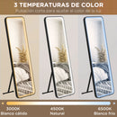 HOMCOM full body mirror with LED lights 151.5x50 cm memory function
