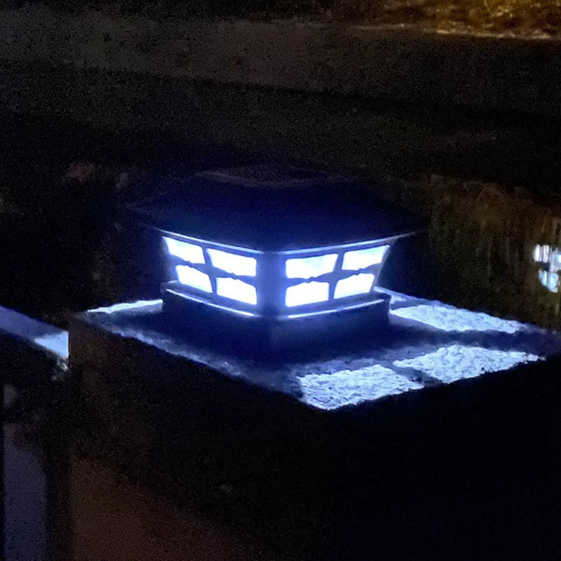 Solar post cap light LED warm white for 4x4 inch wooden fence posts - vue 6 sur 6