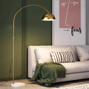 Modern fabric and marble bedside lamp European style