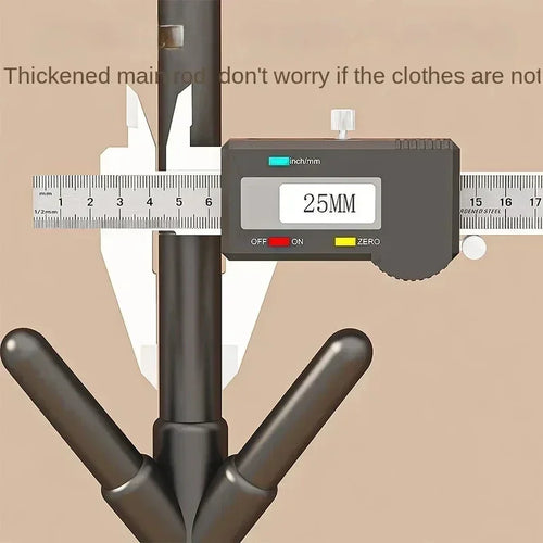 practical and mobile branch-shaped standing clothes rack - vue 5 sur 10