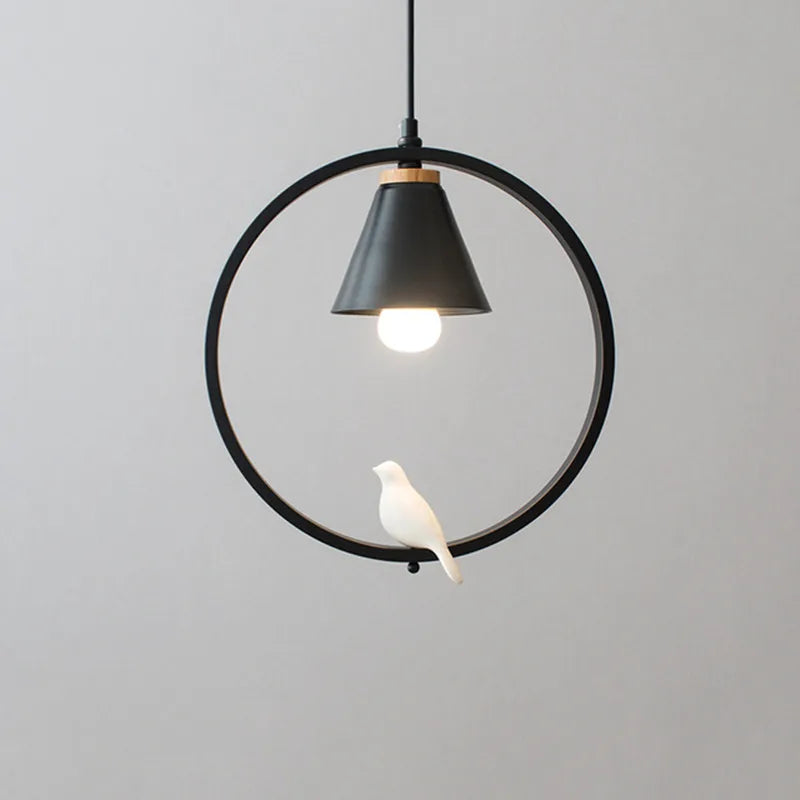 Modern nordic bird iron lamp for indoor decoration