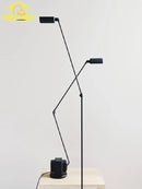 Italian design dimmable motor floor lamp with adjustable swing arm