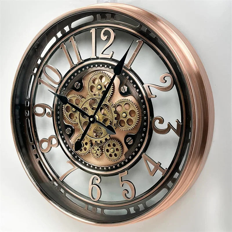 metal mobile wall clock stylish and durable interior decoration - vue 5 sur 7