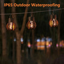 Solar LED flame effect bulb for outdoor garden and patio decor