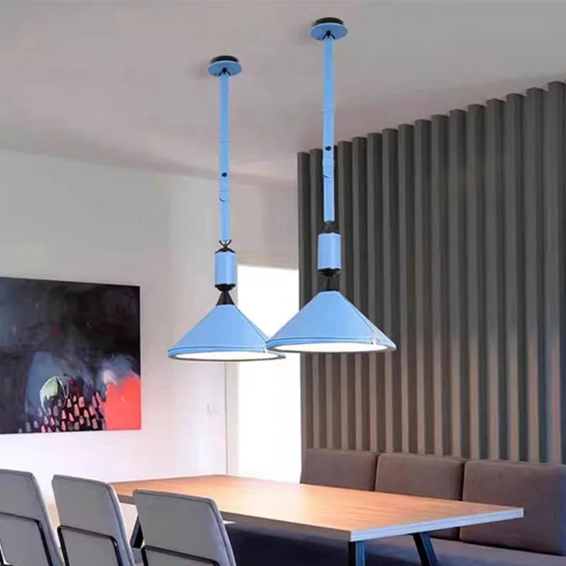 Artificial leather LED pendant light decorative fixture - vue 3 sur 15