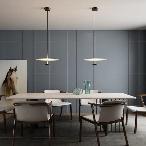 Nordic round dining room modern chandelier bedside pendant lamp - vue 3 sur 10