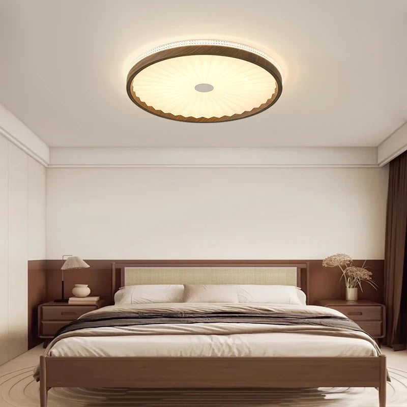 Round ceiling light in medieval wabi-sabi style for elegant interiors