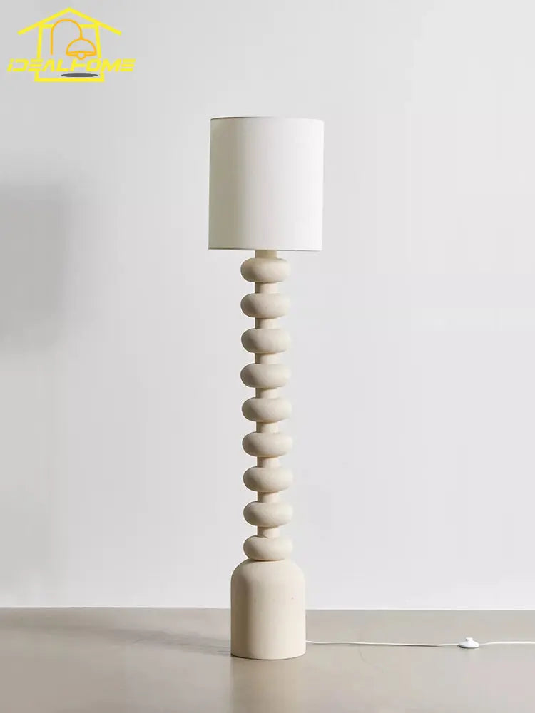 Vintage wabi-sabi resin floor lamp for modern interiors