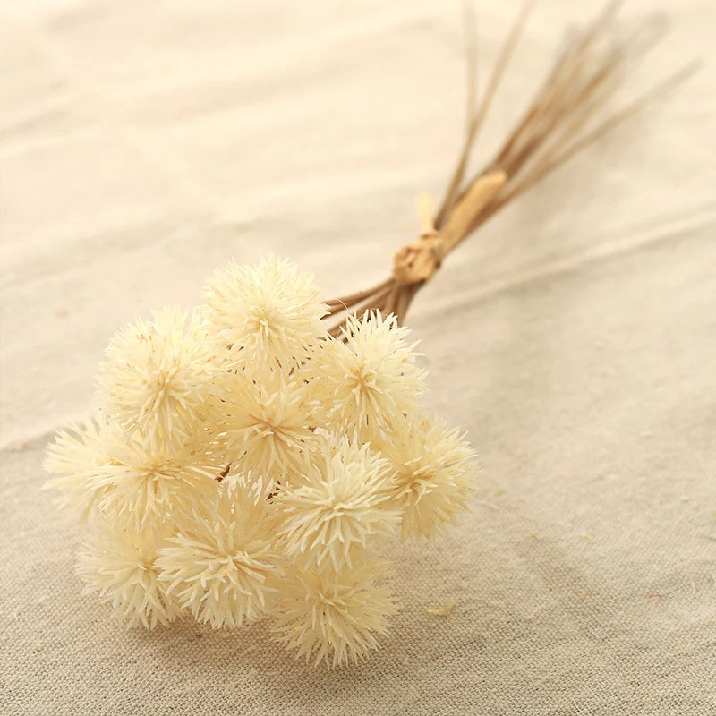 Set of 12 artificial dandelion balls for decoration and gifts