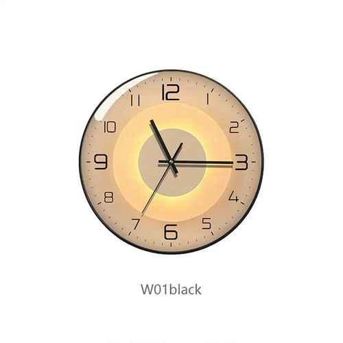 modern geometric design glass wall clock creative decorative - vue 15 sur 18