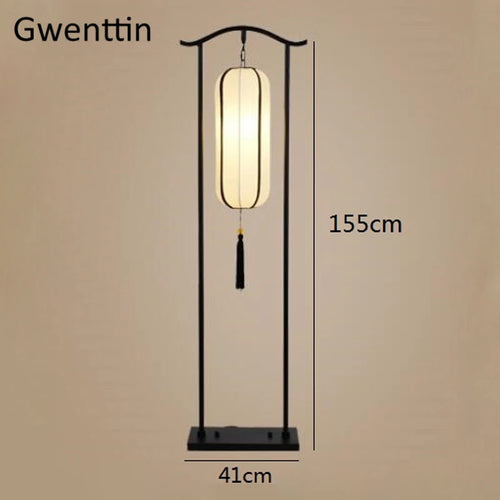 Classic fabric floor lamp for interior decoration - vue 9 sur 13
