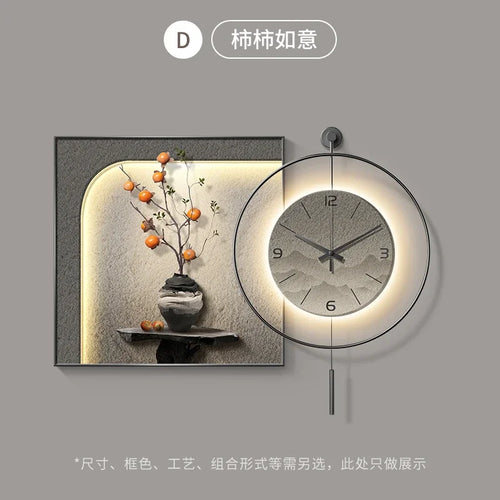 wall clock with unique and aesthetic design for modern decoration - vue 10 sur 12