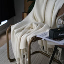 Nordic geometric knit throw blanket for living room or bedroom