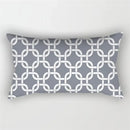 Decorative geometric cushion cover modern grey patchwork