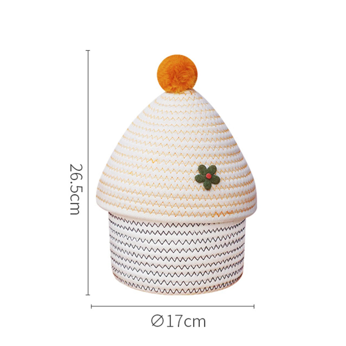 handwoven cotton basket for decorative storage - vue 14 sur 15
