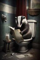 Humorous animal bathroom wall decor