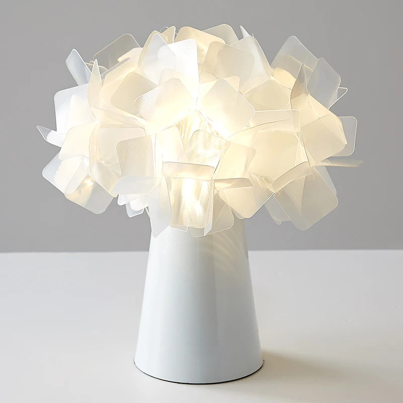 modern desk lamp slamp clizia in plastic pvc flower