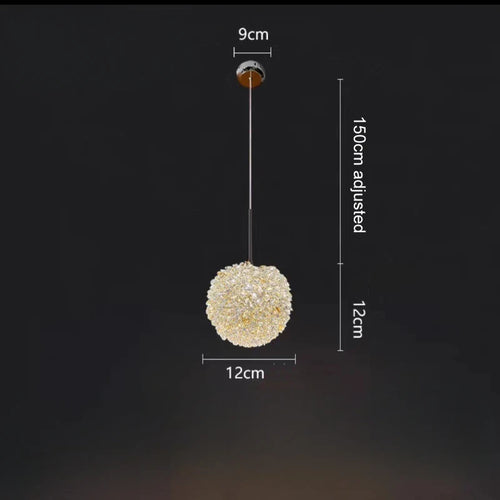 Modern luxury k9 crystal flower pendant light - vue 11 sur 10