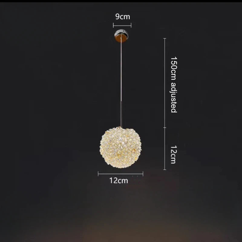 Modern luxury k9 crystal flower pendant light - vue 10 sur 10