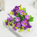 Set of uv-resistant artificial flowers for outdoor decoration