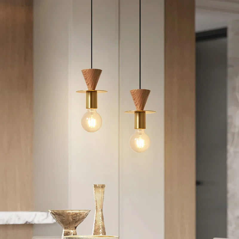 Modern wood and metal pendant light for stylish interiors