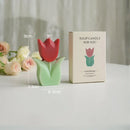 handmade scented tulip candle for decorations and aromatherapy