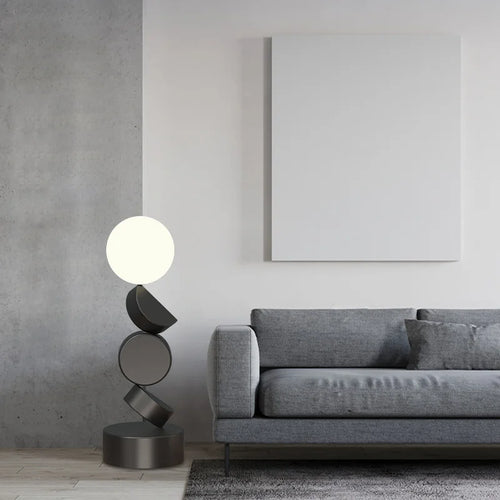 Unique round acrylic floor lamp - vue 5 sur 6