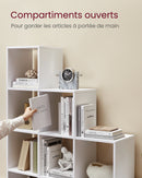 VASAGLE 10-Cube Bookcase, Bookshelf with Open Compartments, Storage Organizer for Decorations, Photos, Plants