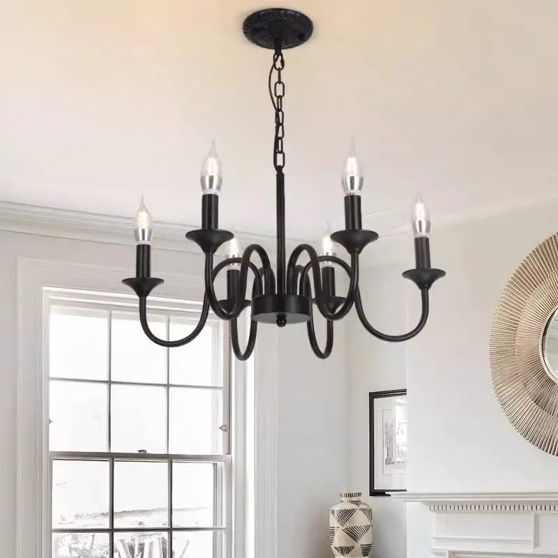 Classic rustic iron chandelier for indoor decor