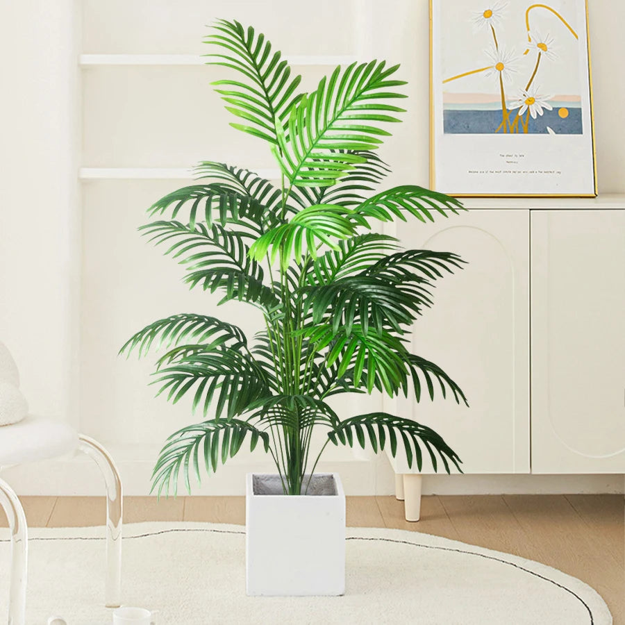 Large artificial palm tree tropical foliage indoor outdoor decoration - vue 3 sur 11