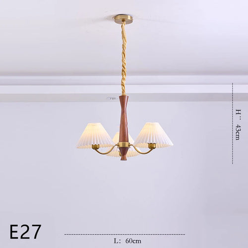 Wooden chandelier for decorative pendant lighting - vue 14 sur 14