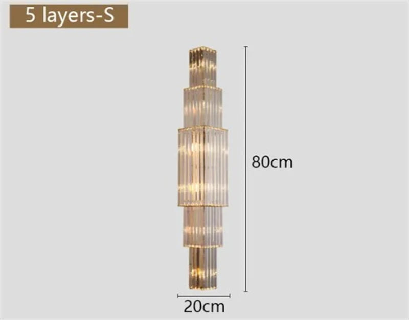 Modern crystal wall light for luxurious lighting