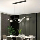 Modern minimalist LED glass chandelier for restaurant