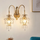 Nordic retro crystal wall light for interior decoration