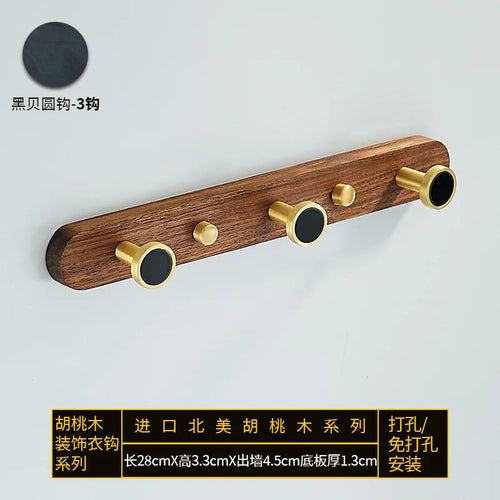 creative walnut wood hook for wall organization - vue 25 sur 26