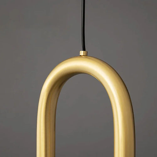 Modern ellipse height adjustable LED pendant light - vue 6 sur 12