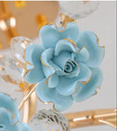 Italian ceramic chandelier with crystal lighting for weddings and interiors