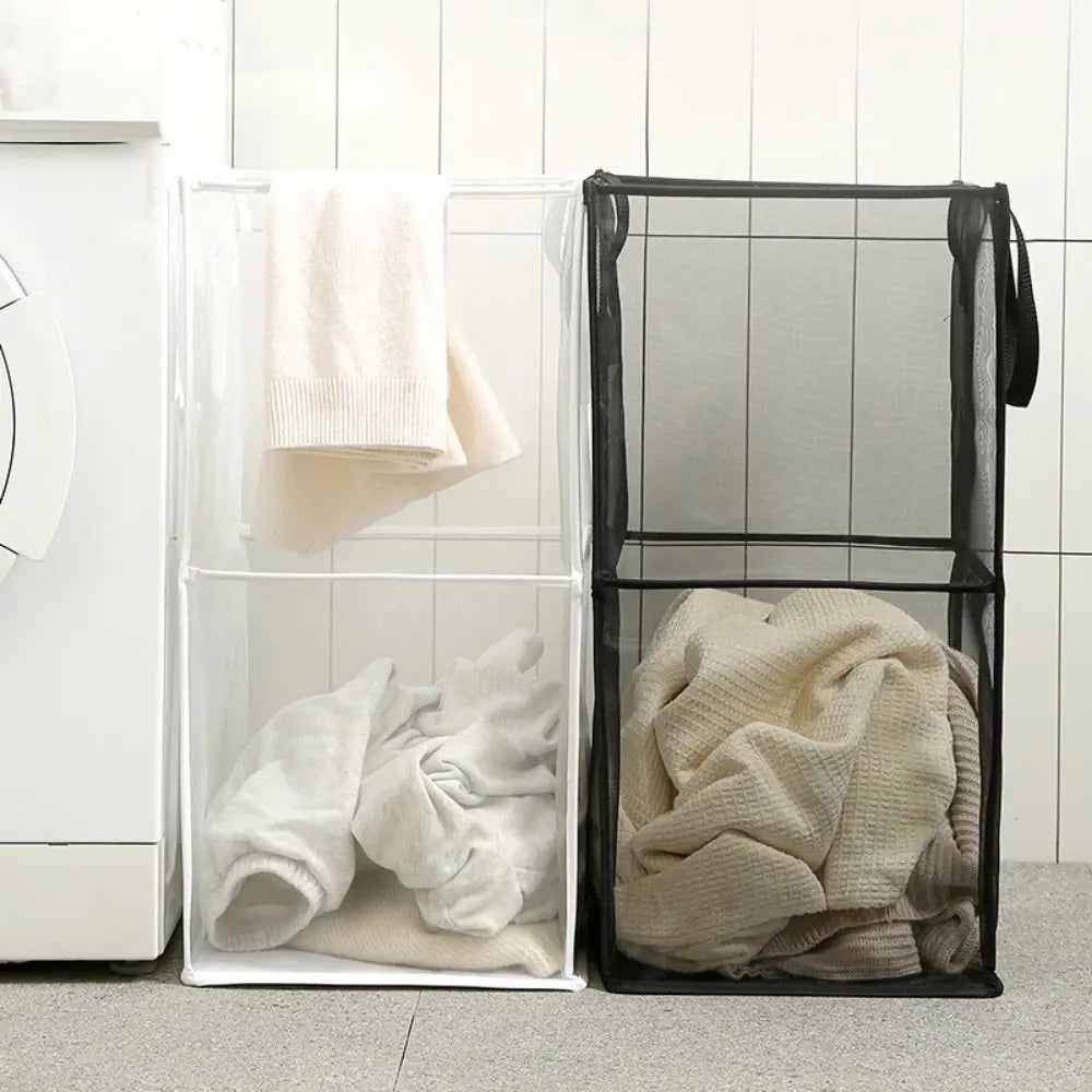 panier à linge pliable grande capacité avec poignées - vue 6 sur 12
