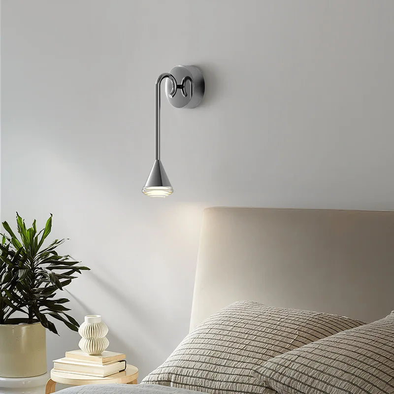 Conical LED wall light for decorative indoor and outdoor lighting