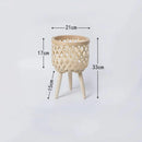 Hand-woven rattan flower pot for green plants