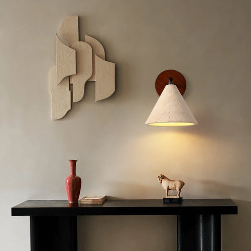 Decorative indoor natural stone LED wall light - vue 6 sur 7
