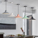 Modern Nordic UFO style chandelier with decorative multicolour lamps